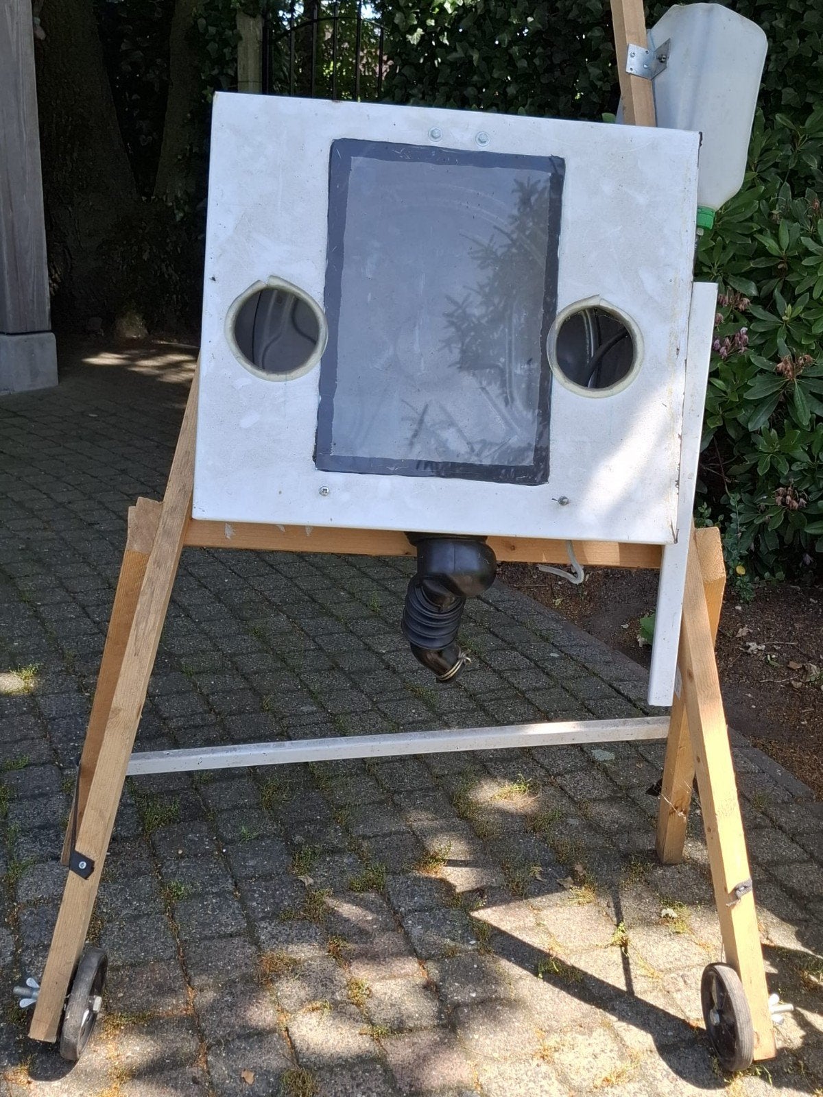 Straalbox met pistool, Ophalen