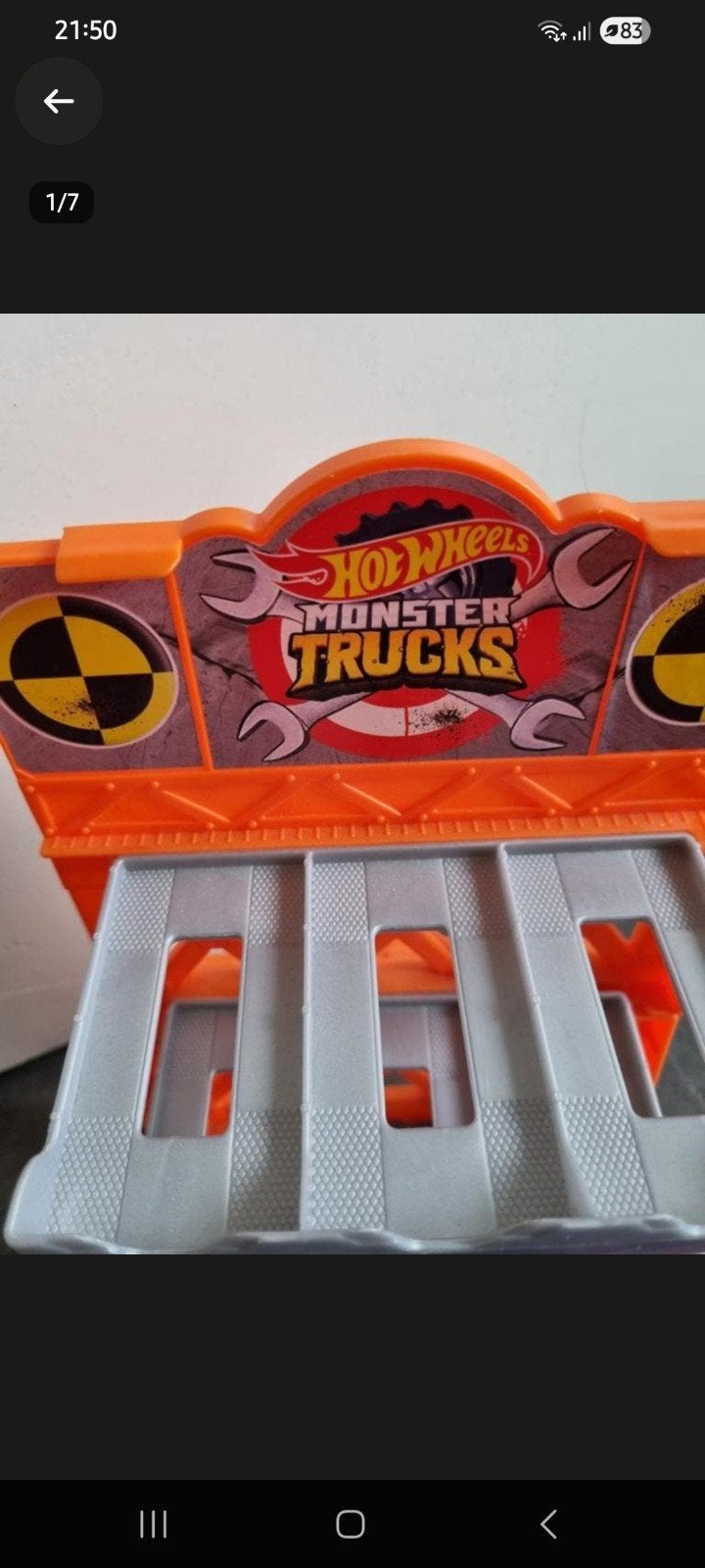 Hot Wheels Monster Trucks speelset met auto en onderdelen, Ophalen, Gebruikt