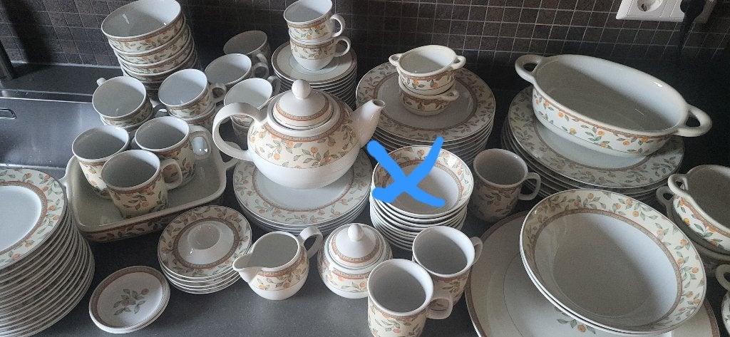 Servies art design koffietijd, Gebruikt, Overige merken, Ophalen of Verzenden, Overige stijlen