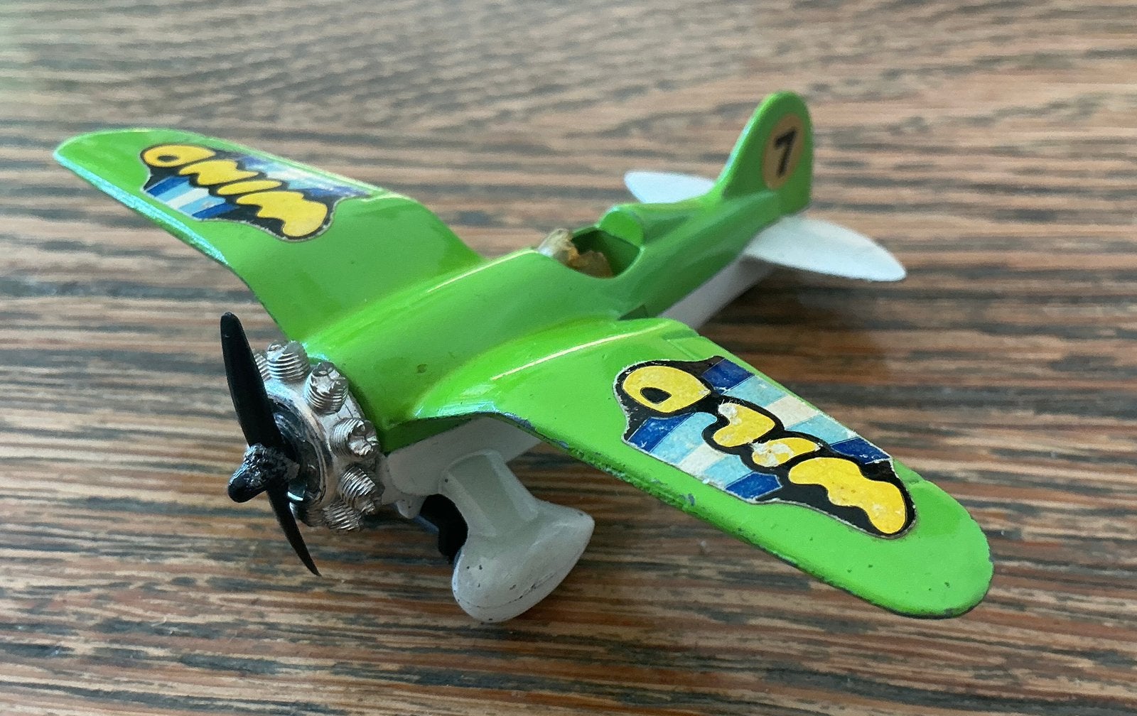 Vintage oud Metalen vliegtuig Sky Busters Matchbox Lesney, Ophalen, Gebruikt