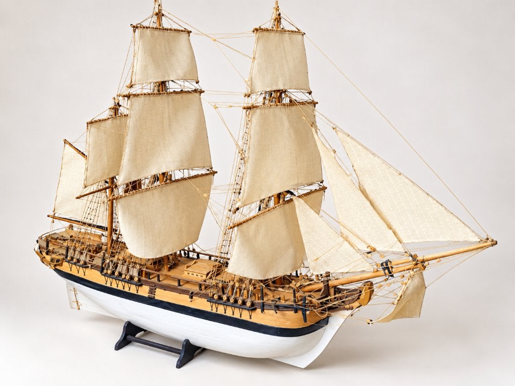 Modelboot driemaster zeilschip - ca. 80 cm, Hobby en Vrije tijd, Ophalen of Verzenden, Zo goed als nieuw
