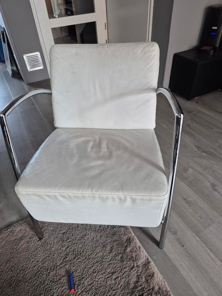 Design stoelen set van 2 leer, Ophalen of Verzenden