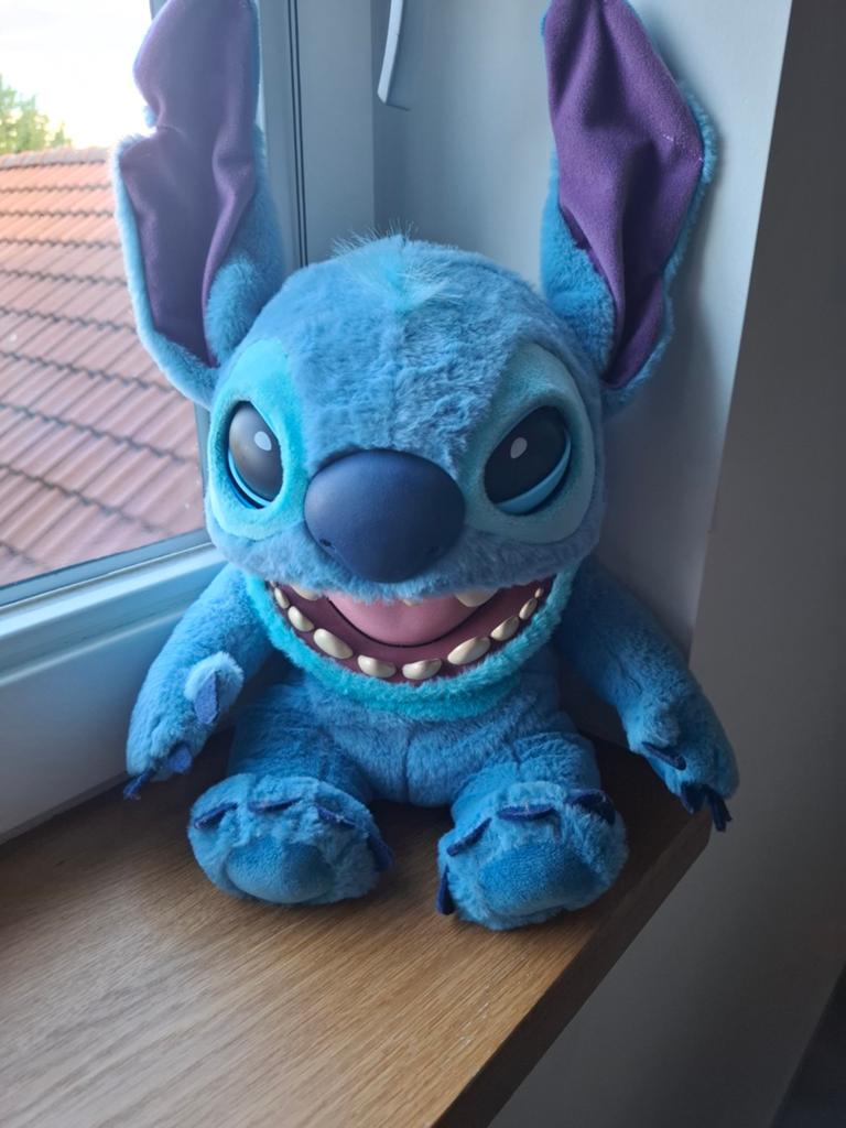 Interactieve handpop Stitch met beweging en geluid, Disney, Disney, Overige typen, Blauw