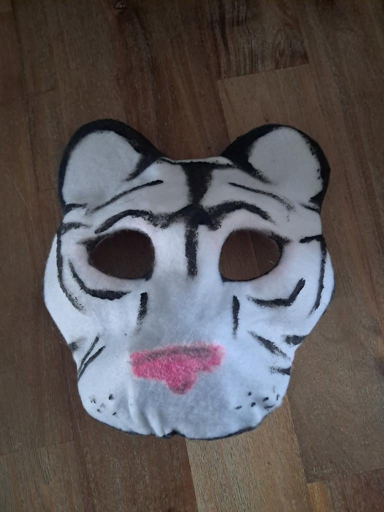 Fursuit therian masker witte tijger, Hobby en Vrije tijd, Kostuums, Theaterbenodigdheden en LARP, Nieuw, Accessoires, Ophalen of Verzenden