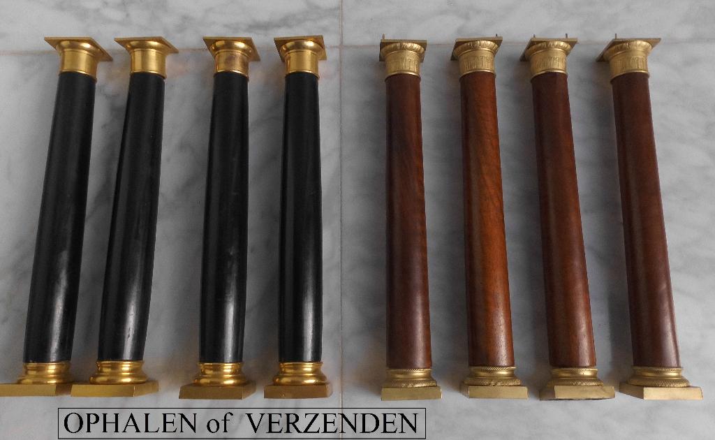 Antieke Empire klok Pilaren (2 x 4 st. ), Antiek en Kunst, Antiek | Klokken, Ophalen