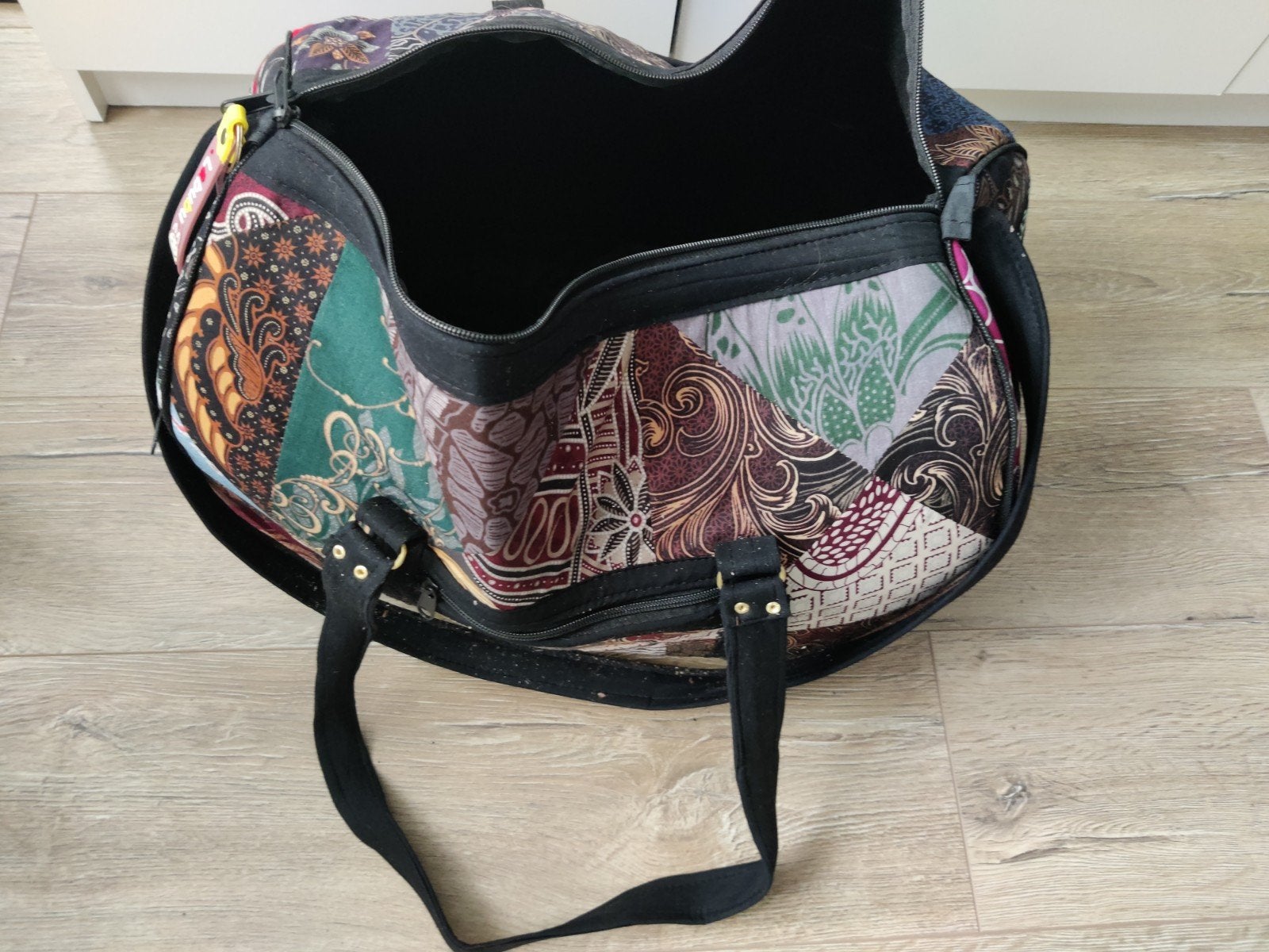 Reistas met patchwork design - Uniek en ruim, Ophalen of Verzenden