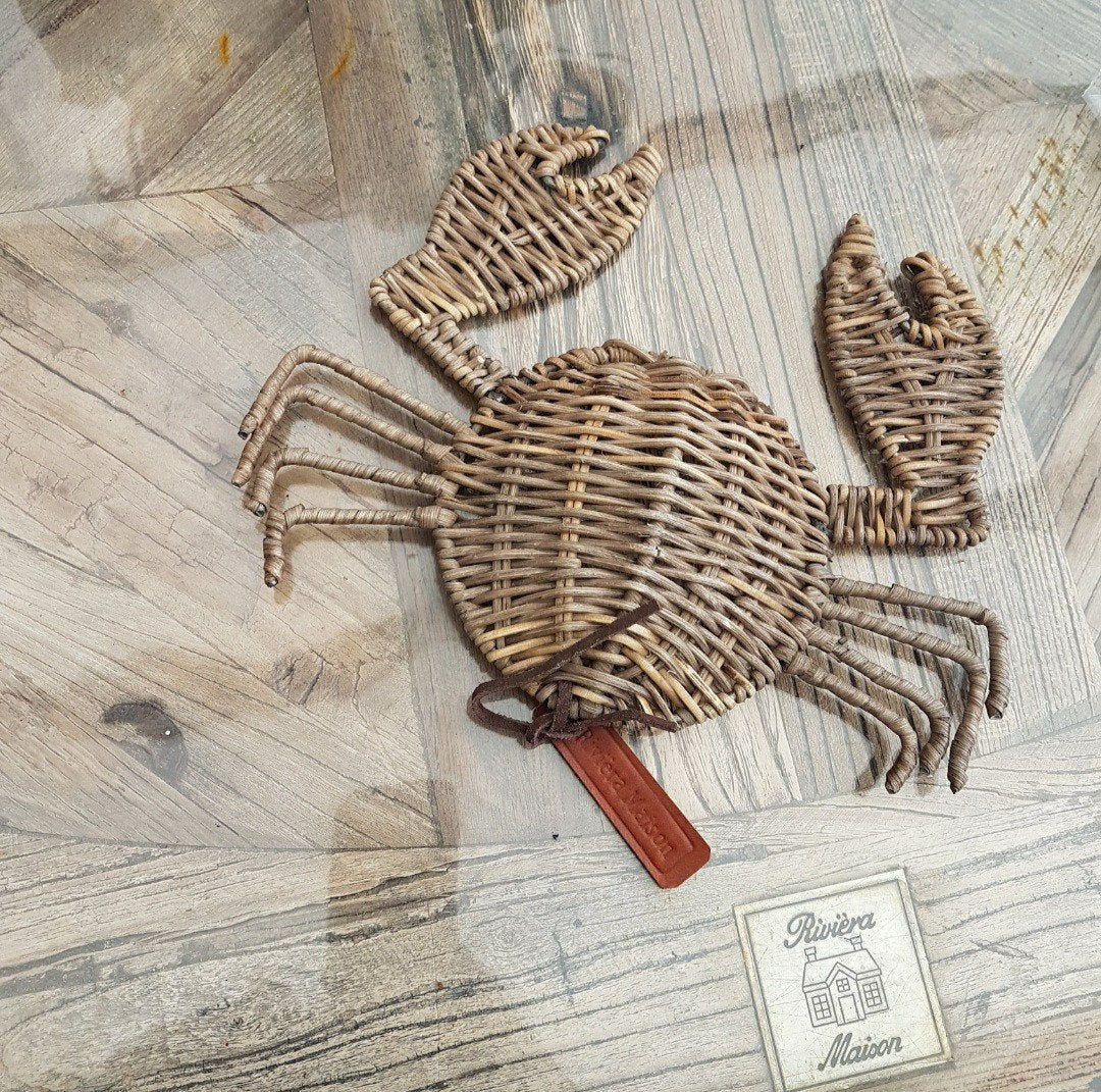 Riviera maison rustic rattan krab, Huis en Inrichting, Woonaccessoires | Overige, Ophalen, Zo goed als nieuw