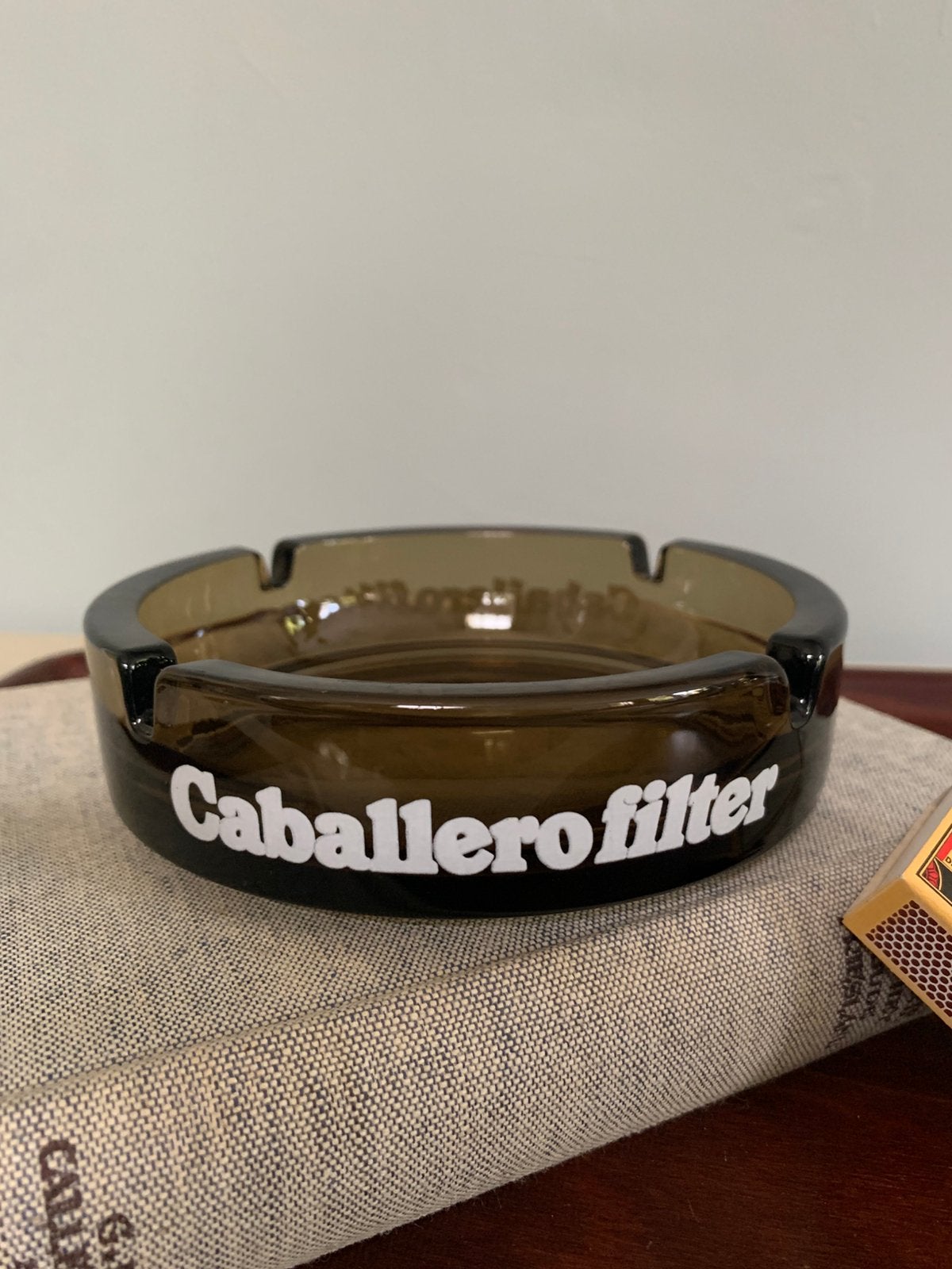 Vintage asbak Caballero filter rookglas jaren ‘70 ‘80, Vintage, Ophalen of Verzenden, Zo goed als nieuw, Glas