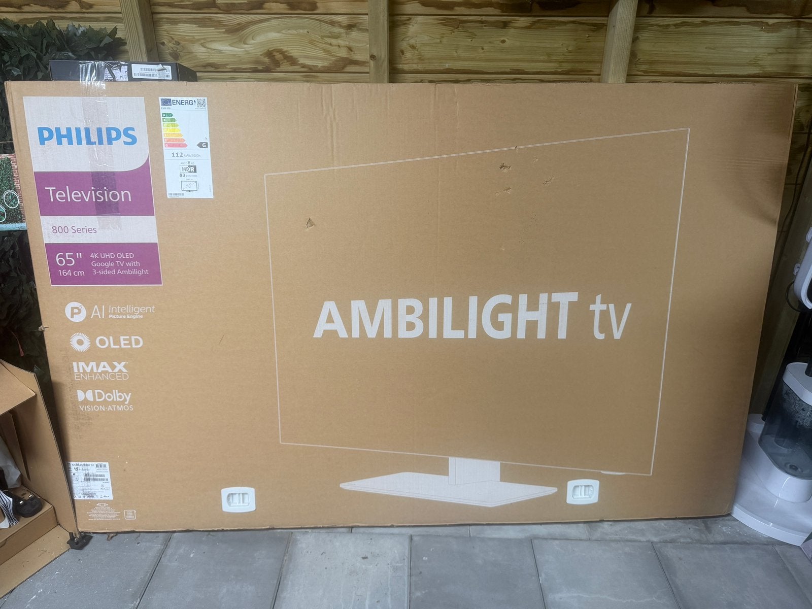 Philips 65OLED848 zwart scherm defect, Philips, Ophalen of Verzenden, Zo goed als nieuw, 100 cm of meer