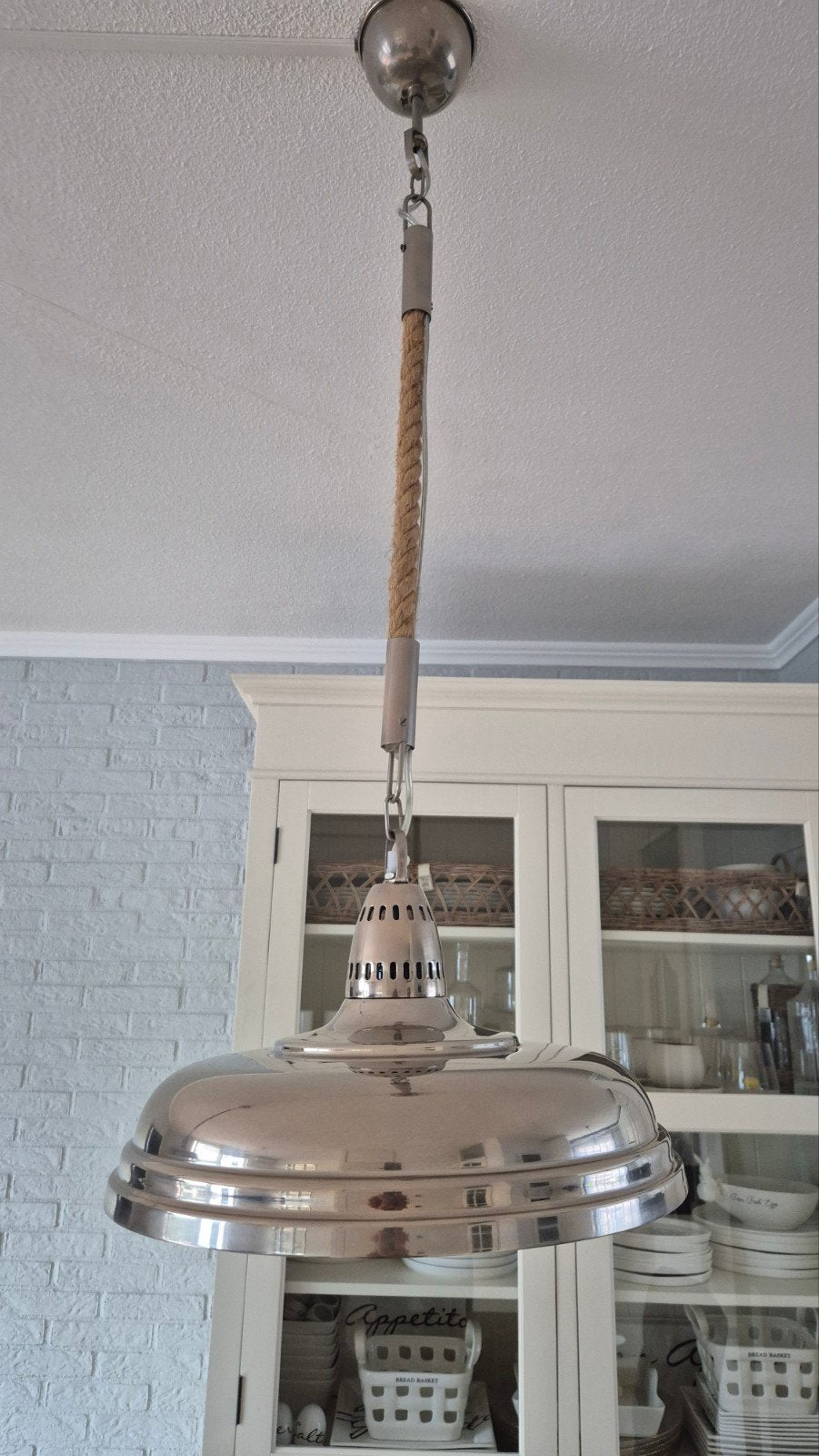 Riviera Maison Breton hanglamp, 2 stuks, Ophalen, Gebruikt, Metaal, Riviera Maison