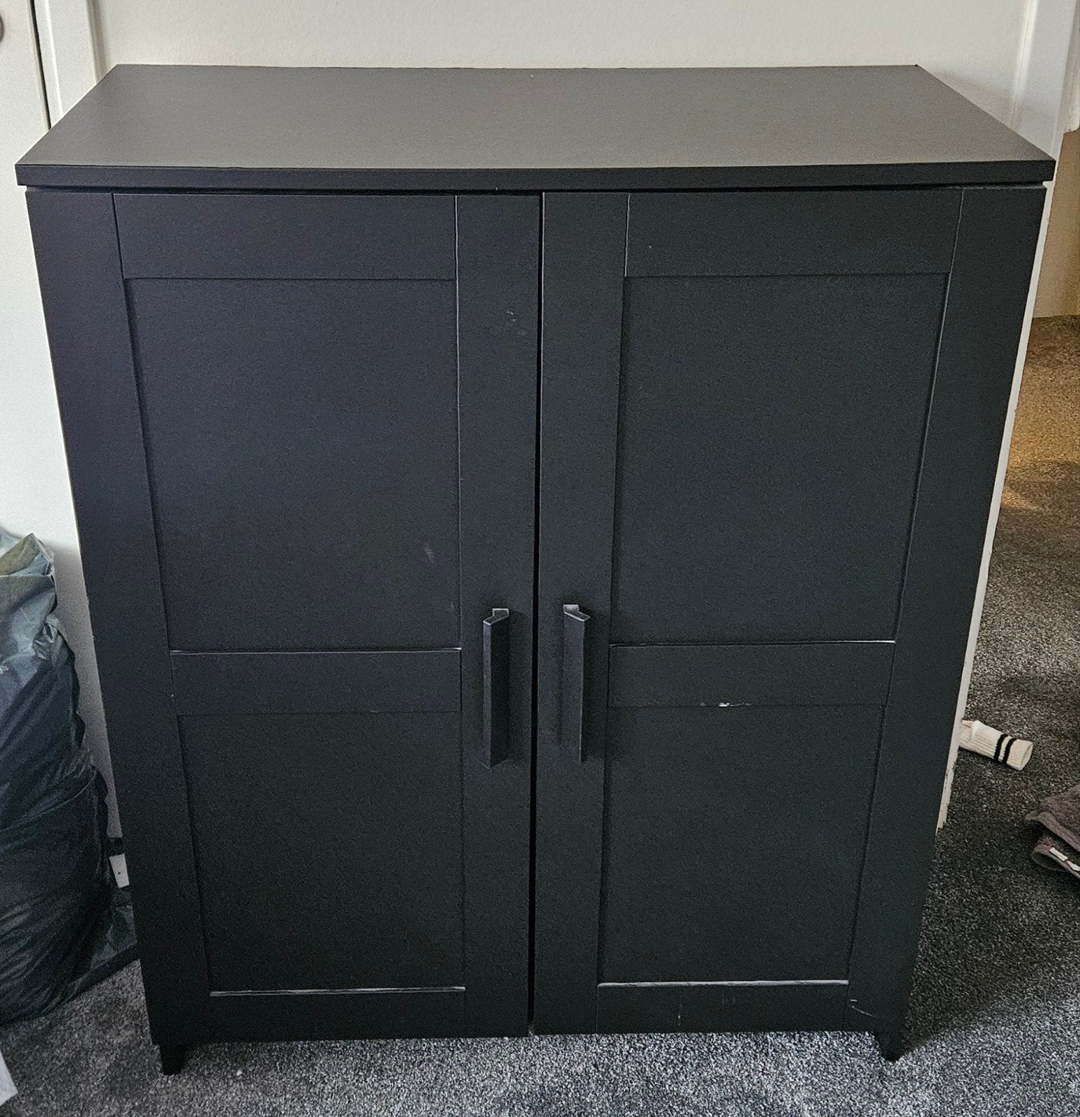 Zwarte kast Brimnes, IKEA, Ophalen, Met deur(en), 50 tot 100 cm, Zo goed als nieuw