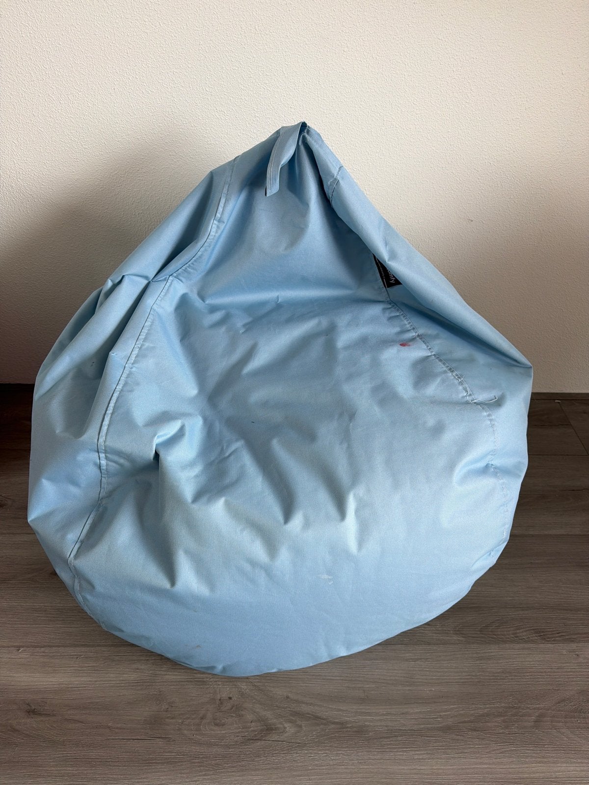 Grote Casacomfy zitzak - Lichtblauw met stiftvlek, Huis en Inrichting, Ophalen of Verzenden, Gebruikt, Blauw, Zitzak