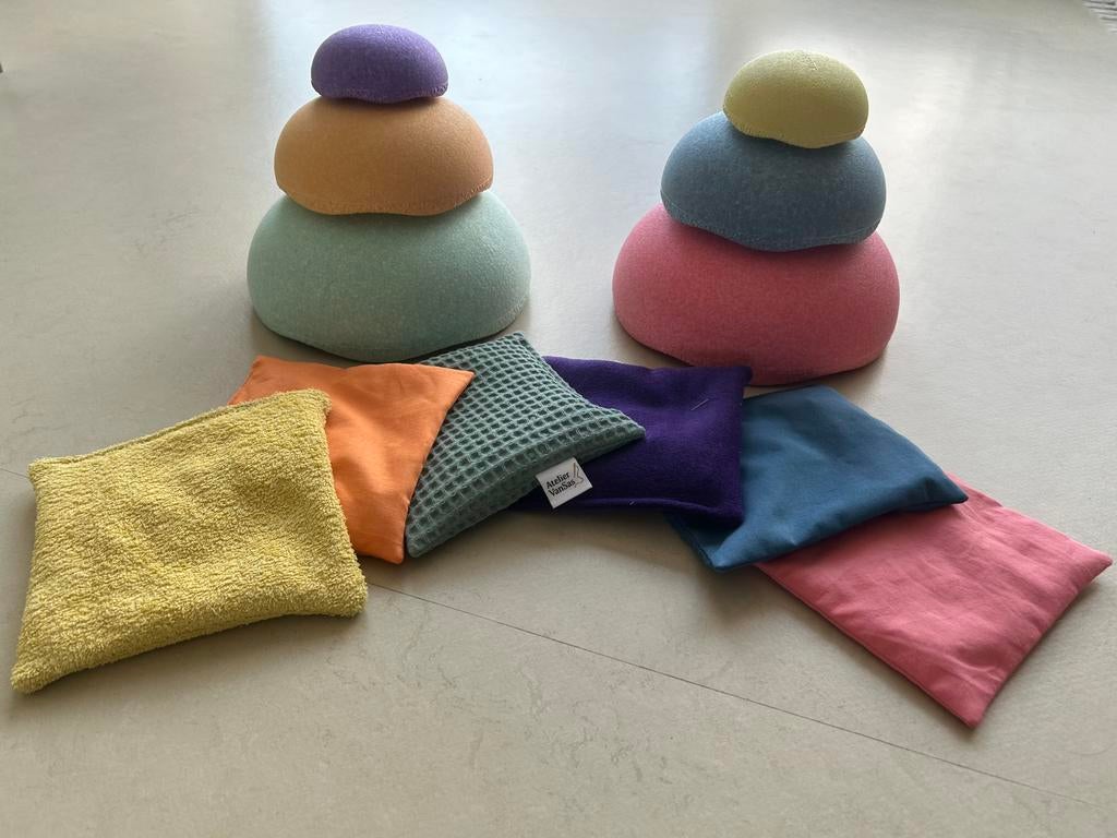Stapelstein pastel pittenzakjes, Verzenden, Nieuw