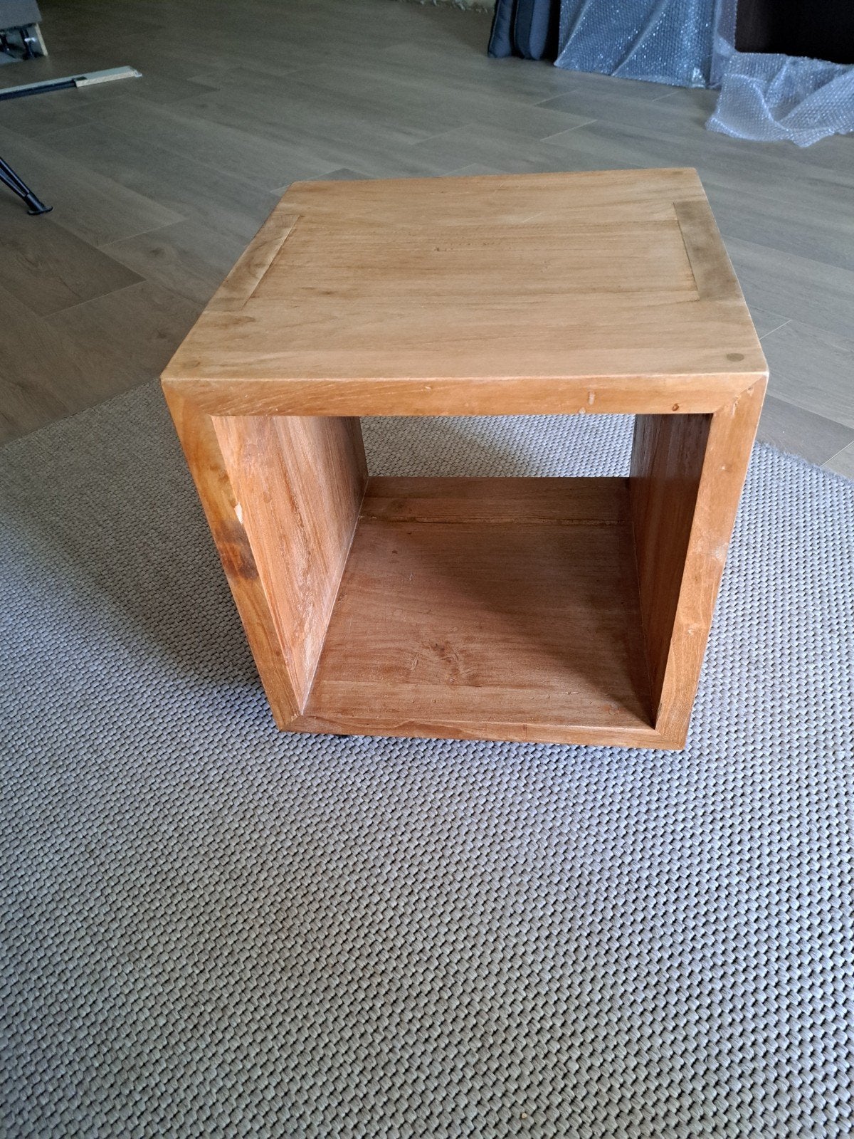 teak bijzettafeltje 40x40 Goossens, Ophalen, Minder dan 45 cm, Minder dan 55 cm, Vierkant