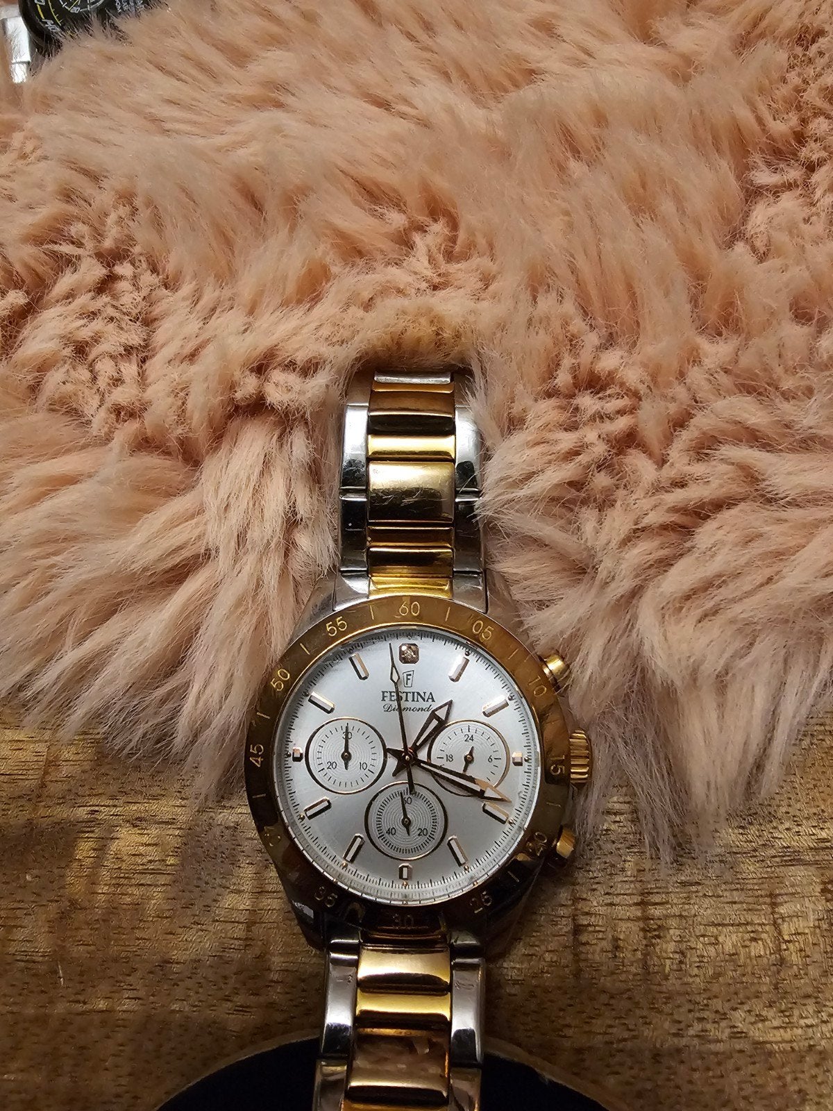 Festina Chronograaf Horloge Goud/Zilver, Sieraden, Tassen en Uiterlijk, Ophalen
