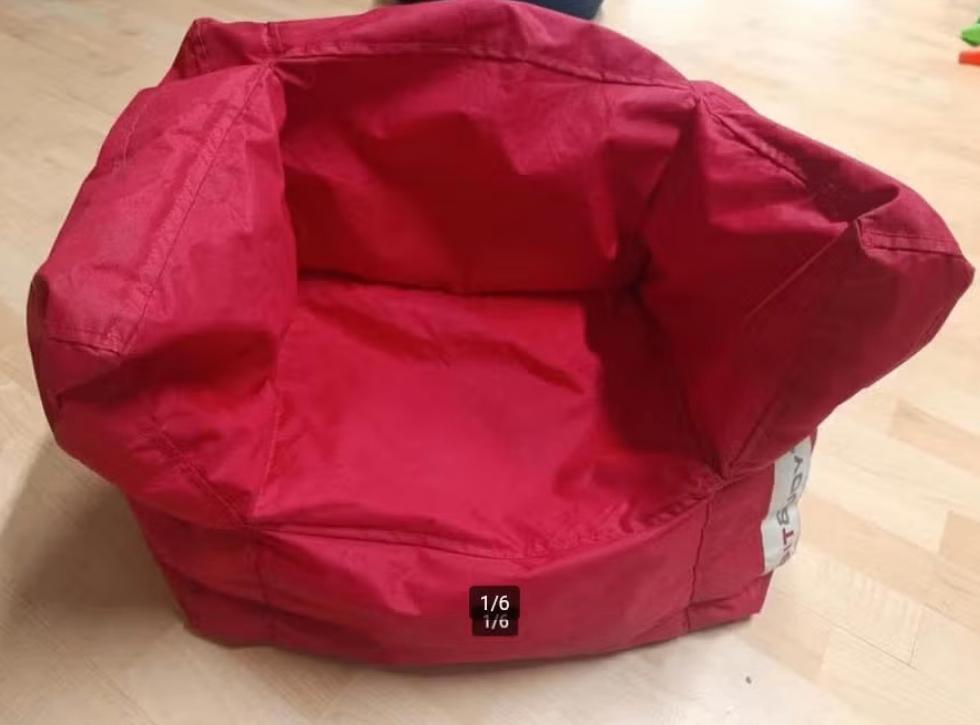 Sit & joy zitzakstoel 50x40x40cm voor kind, Gebruikt, Zitzakstoel, Ophalen of Verzenden, Rood