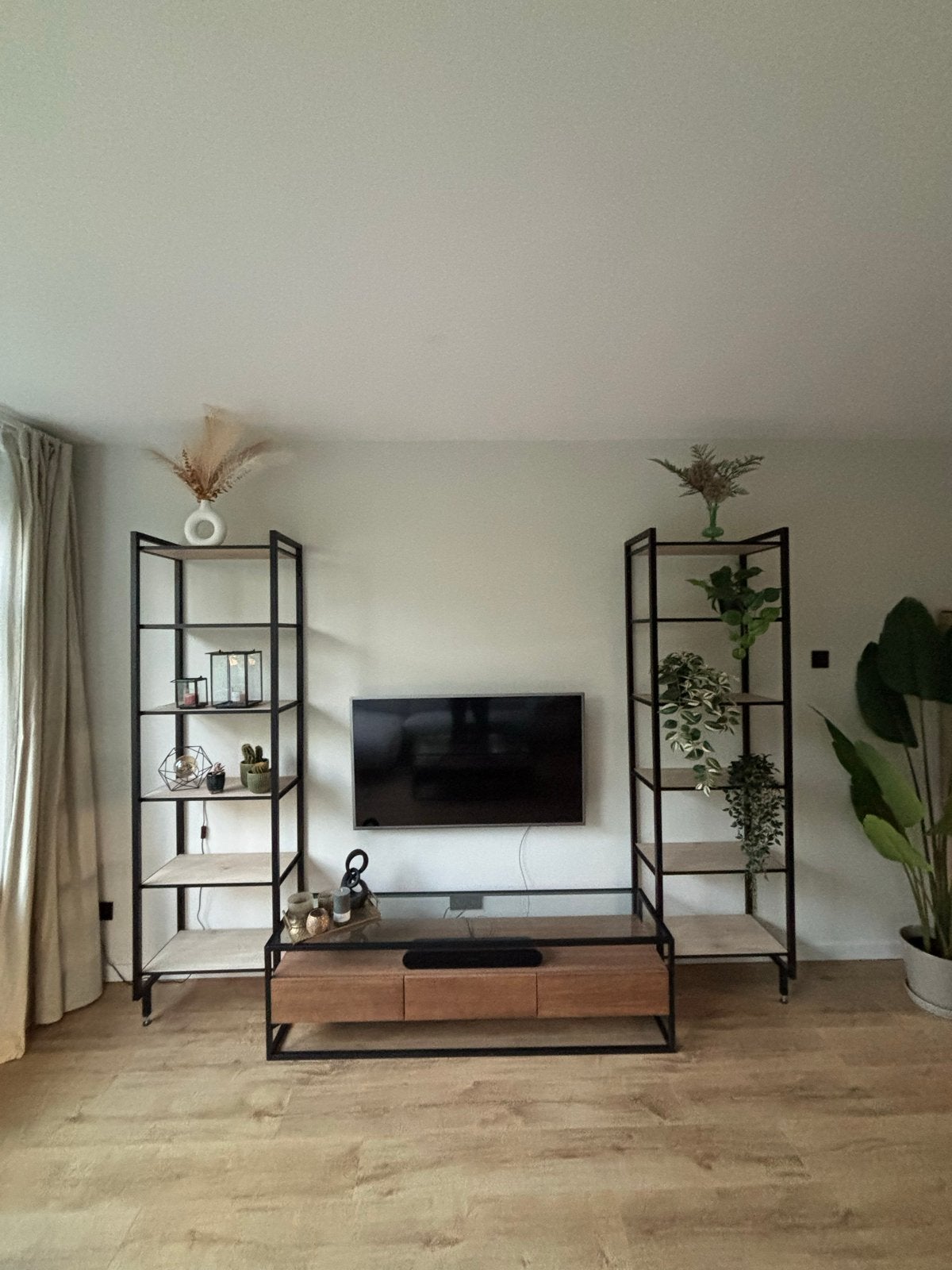Industriële TV-meubel, Ophalen, 150 tot 200 cm, Zo goed als nieuw, Minder dan 100 cm