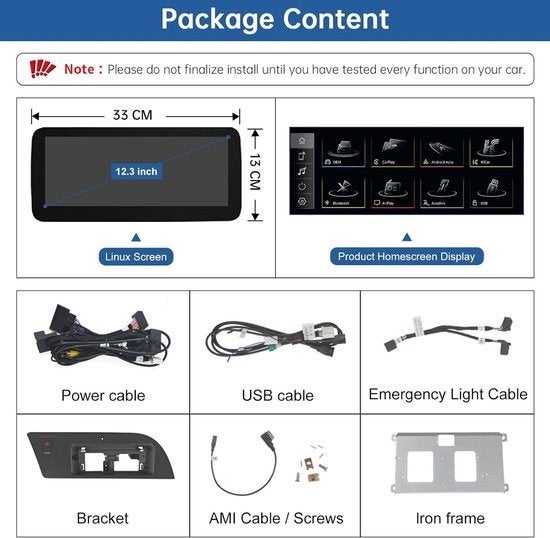 12,3 Inch Autoradio – Touchscreen Autoradio, Corvance B.V., Verzenden, Nieuw, Corvancebol@gmail.com