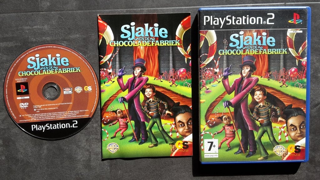 PS2 - Sjakie en de Chocoladefabriek - PlayStation 2, Avontuur en Actie, 1 speler, Ophalen of Verzenden, Zo goed als nieuw