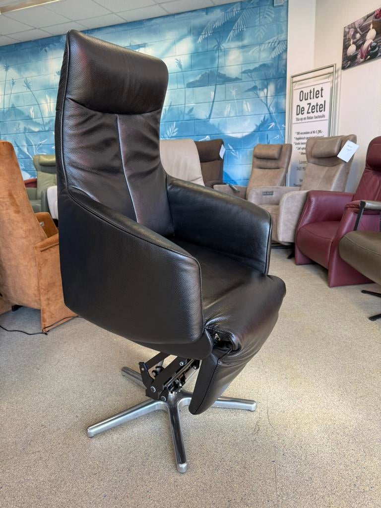 Twice moderne sta op stoel relax fauteuil gratis bezorging, Ophalen of Verzenden, Zo goed als nieuw, Leer, Ruim 100 fauteuils in alle maten en kleuren