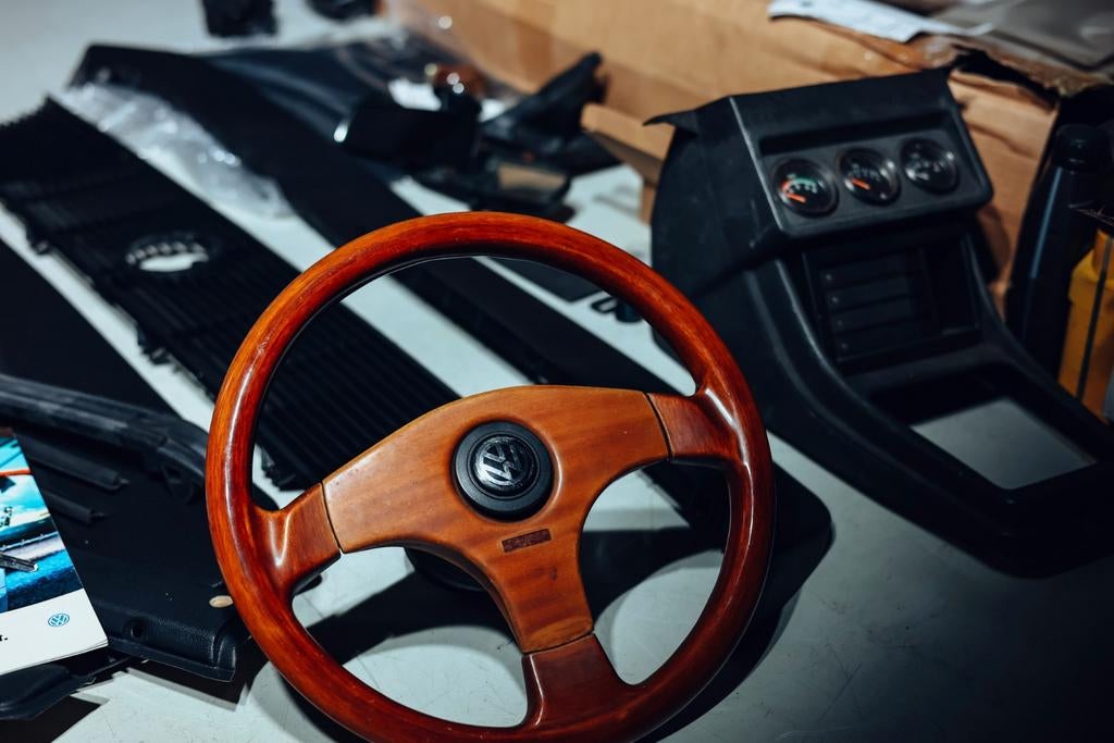 Victor oldskool houten stuur plus pook, Auto-onderdelen, Ophalen of Verzenden, Nieuw