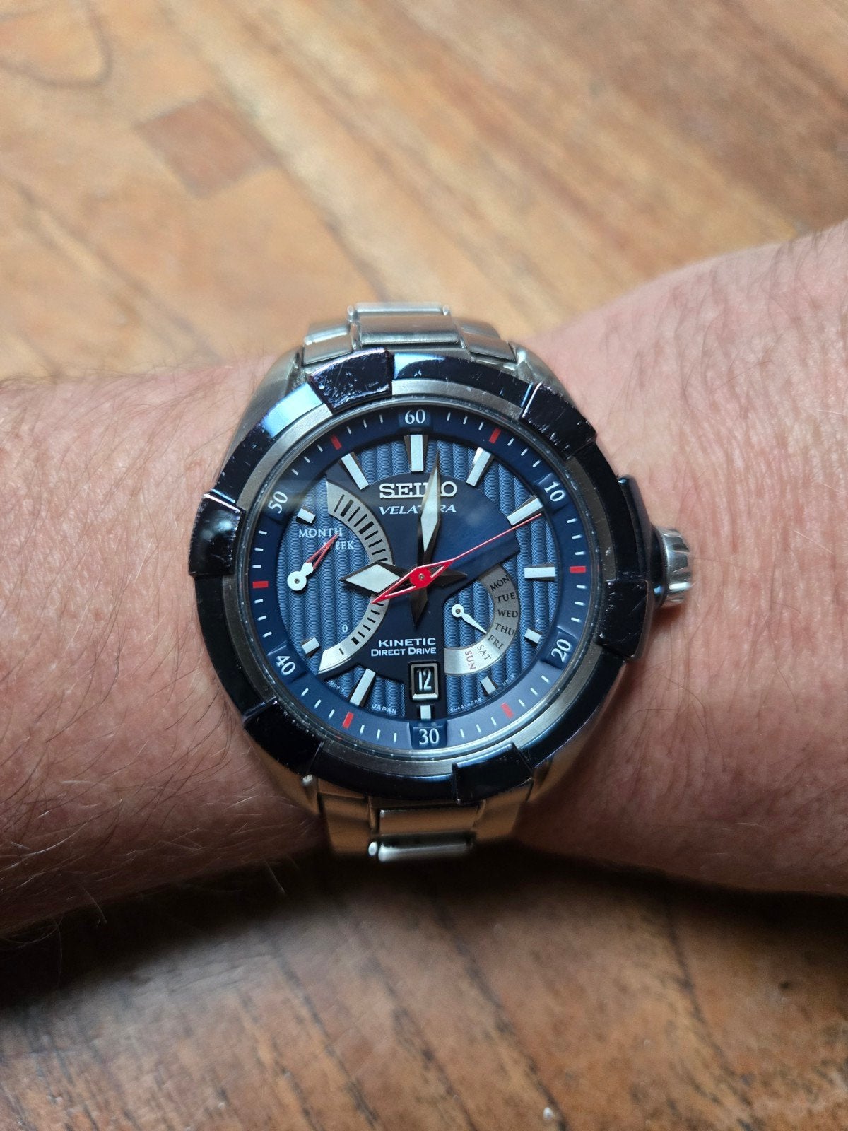 Seiko Velatura Kinetic Direct Drive Herenhorloge, Ophalen, Gebruikt, Polshorloge, Overige materialen