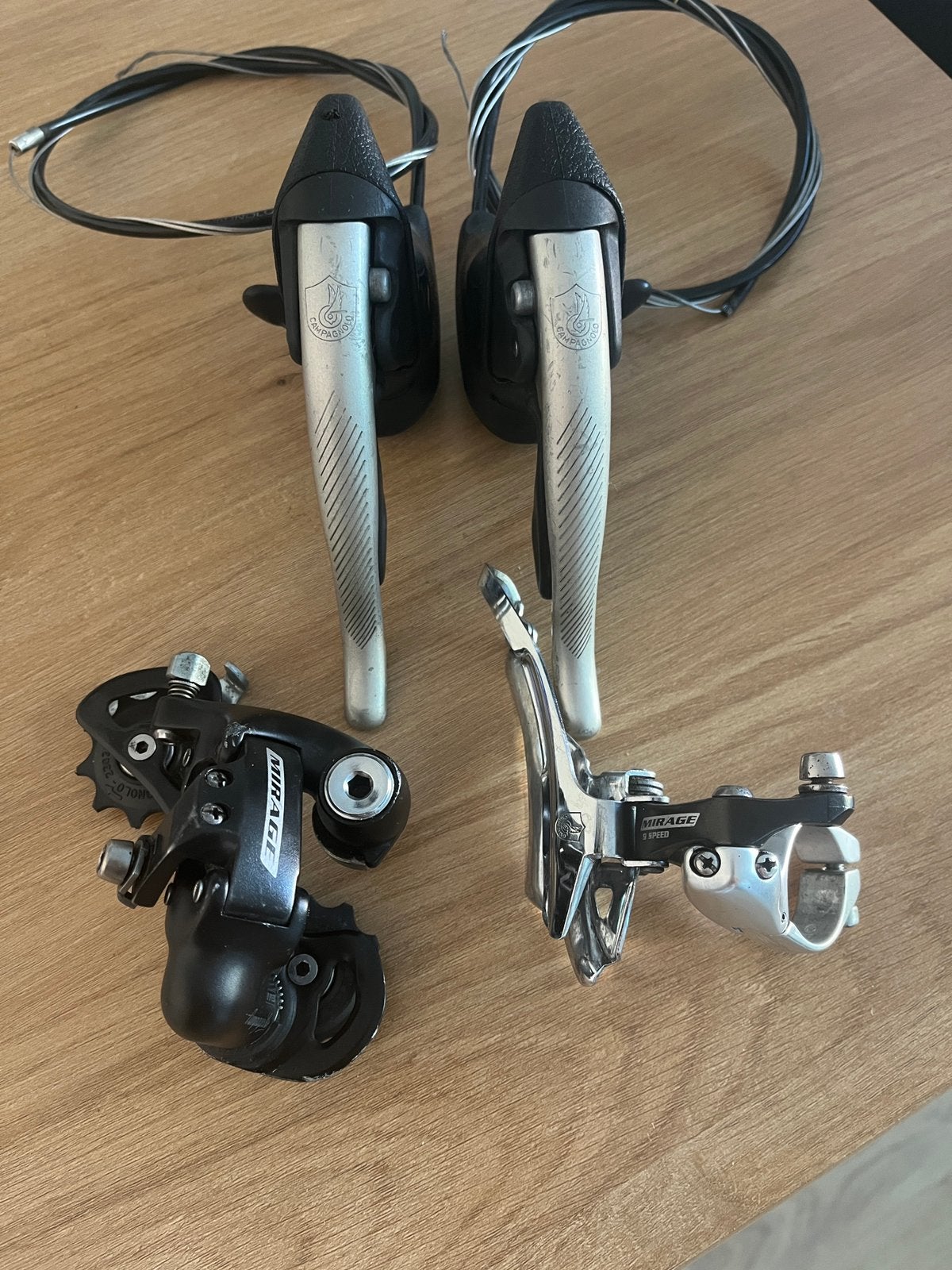 Racefiets Campagnola mirage 9 speed onderdelen, Gebruikt, Ophalen of Verzenden, Derailleur of Ketting, Aluminium
