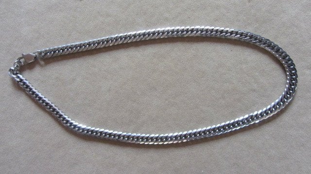 stalen ketting, Sieraden, Tassen en Uiterlijk, Kettingen, Verzenden, Zo goed als nieuw, Zilver, Overige materialen