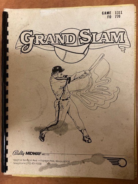 BALLY MIDWAY GRAND SLAM MANUAL WITH SCHEMATICS, Verzamelen, Automaten | Flipperkasten, Gebruikt, Elektronisch, Bally, Ophalen of Verzenden