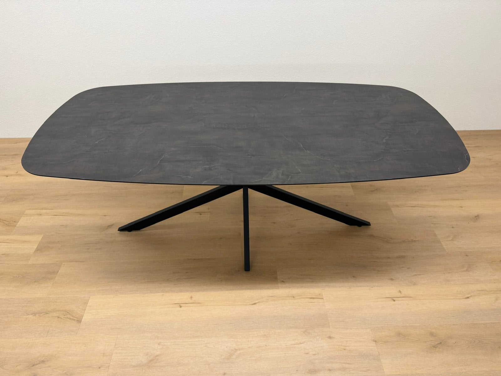 Deens ovale eettafel 210x100 - Marmer HPL - Direct Leverbaar, Huis en Inrichting, 100 tot 150 cm, 200 cm of meer, Ophalen of Verzenden