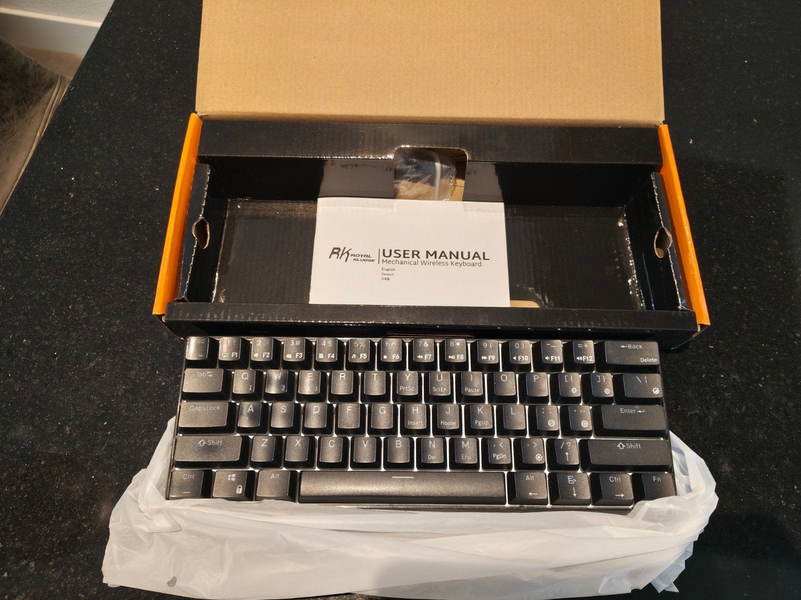 Gebruikte RK61 mechanisch toetsenbord, Computers en Software, Gebruikt, Verlichte toetsen, Ophalen of Verzenden, Draadloos