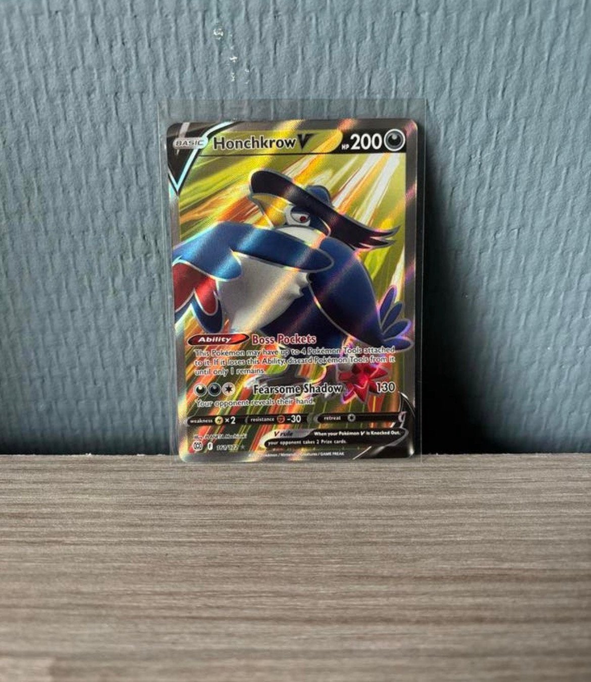 Honchkrow V Pokémon Kaart - Zo goed als nieuw, Verzenden, Zo goed als nieuw, Losse kaart