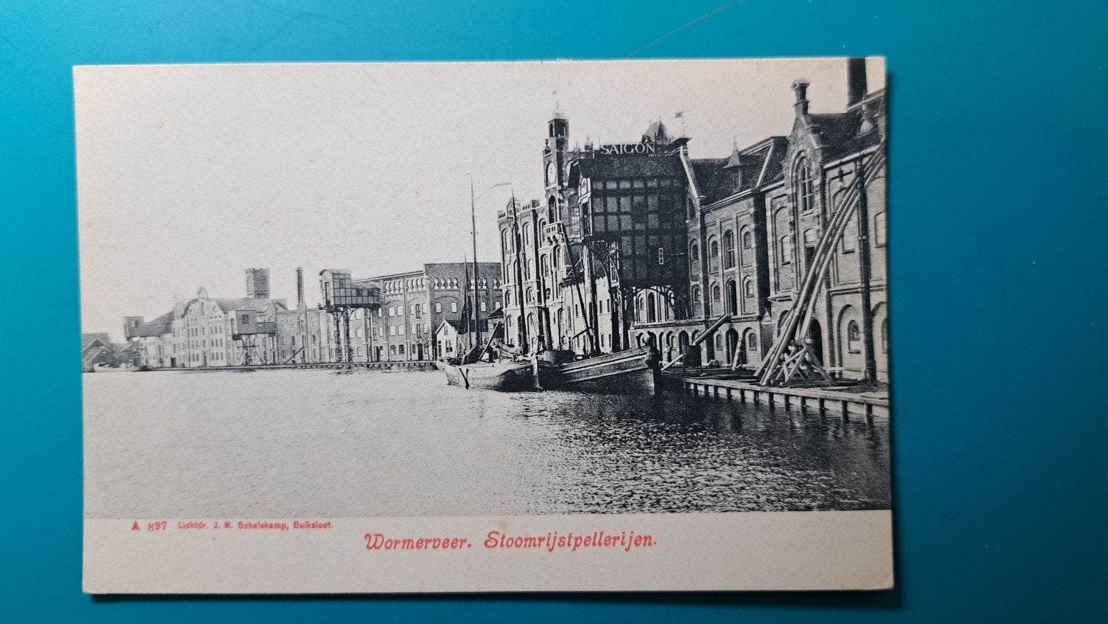 Wormerveer stoomrijstpellerijen , schepen, Verzenden, Voor 1920, Ongelopen, Noord-Holland