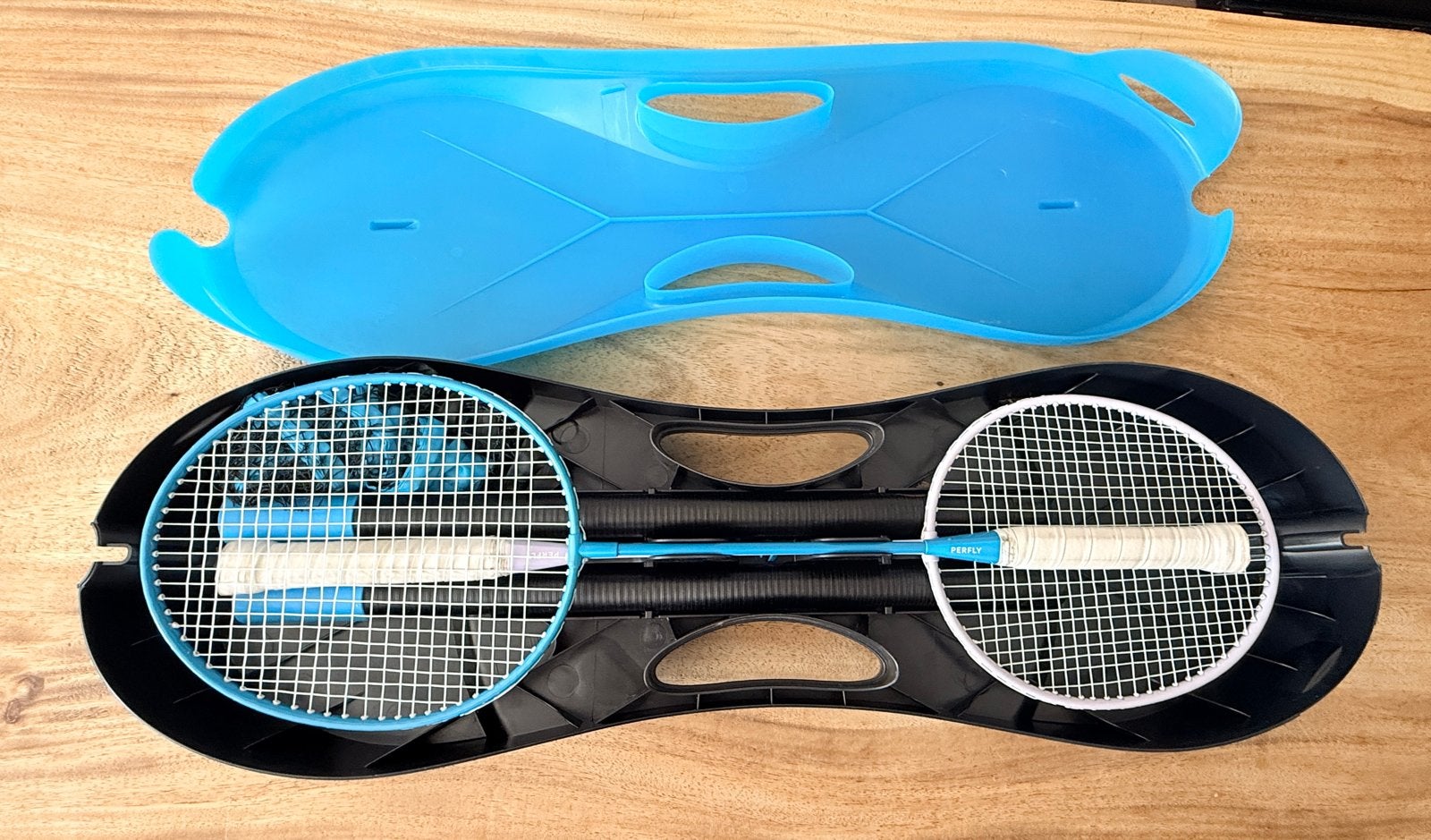 Badminton set met verstelbaar net en accessoires, Ophalen of Verzenden, Zo goed als nieuw, Racket(s)