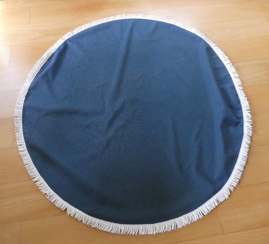 tuintafelkleed rond blauw, Ophalen, Gebruikt