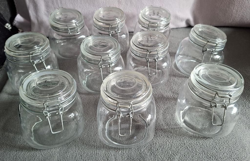 Wekpotten 3 verschillende maten, Voorraadpot, Ophalen, Gebruikt, Glas