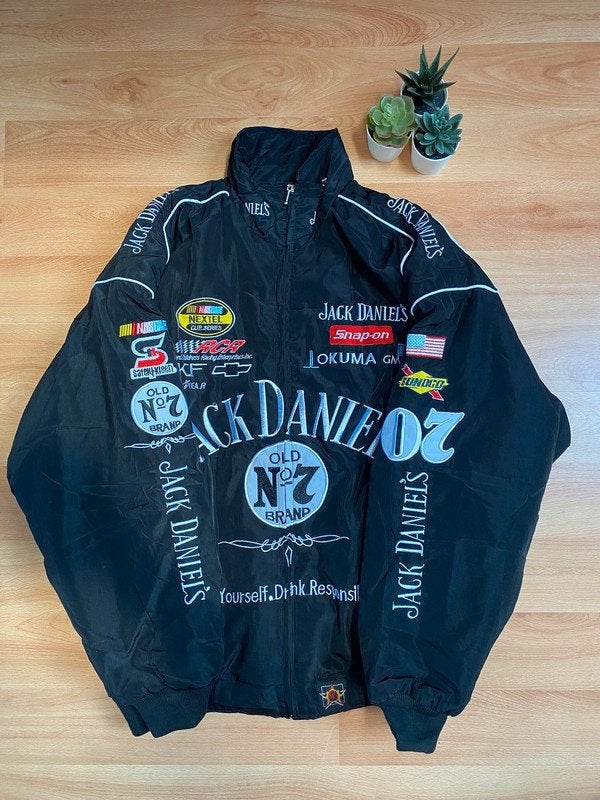 Jack Daniel's racing bomber jack maat L, Maat 52/54 (L), Zwart, Nieuw, Ophalen of Verzenden