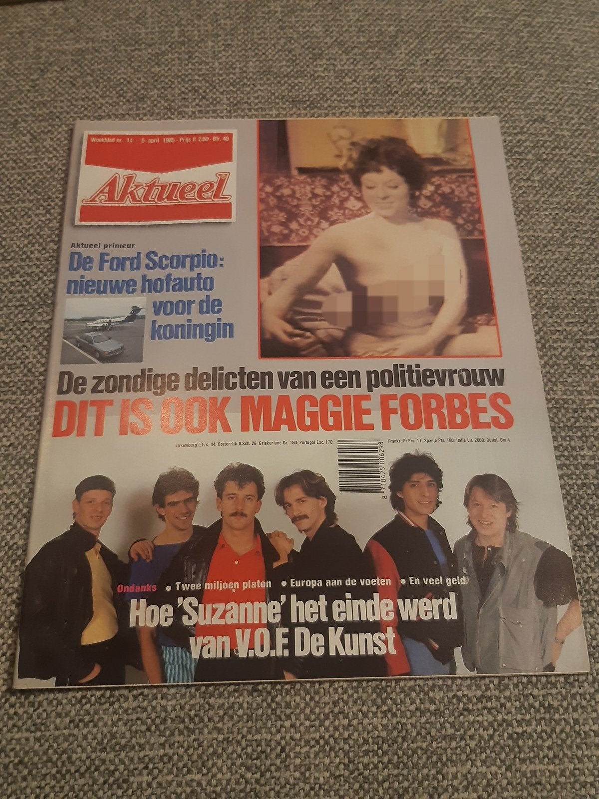 14.Aktueel 1985. V.O.F de kunst. Jill Gascoine. Loe Lap. Adj, Verzenden, 1980 tot heden, Tijdschrift