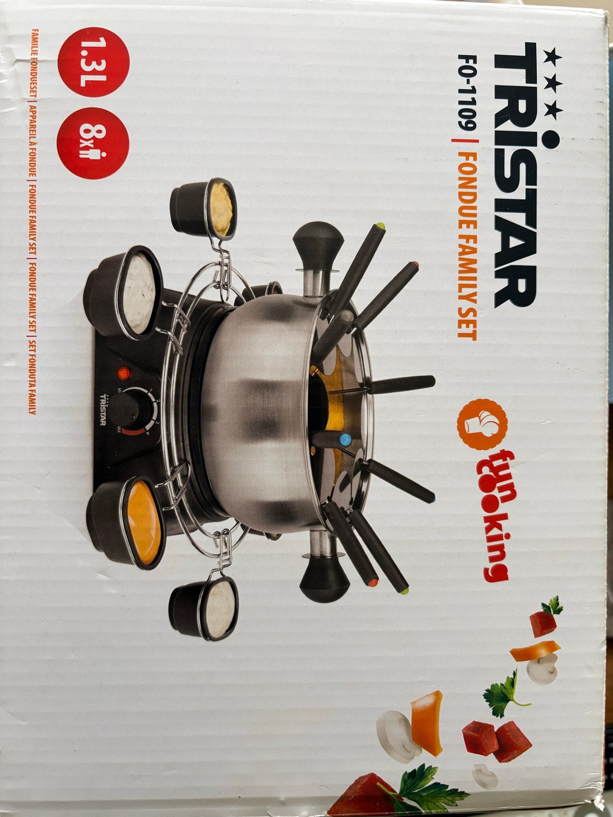 Tristar FO-1109 Fondue Family Set - Nieuw in doos, Ophalen, Nieuw, Elektrisch, Fondueset