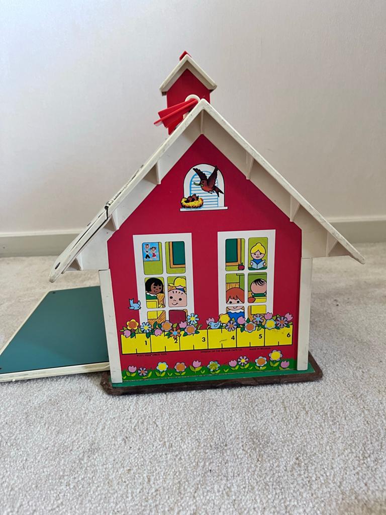 Vintage Fisher-Price Schooltje met accessoires, Kinderen en Baby's, Speelgoed | Fisher-Price, Ophalen, Gebruikt, Speelset