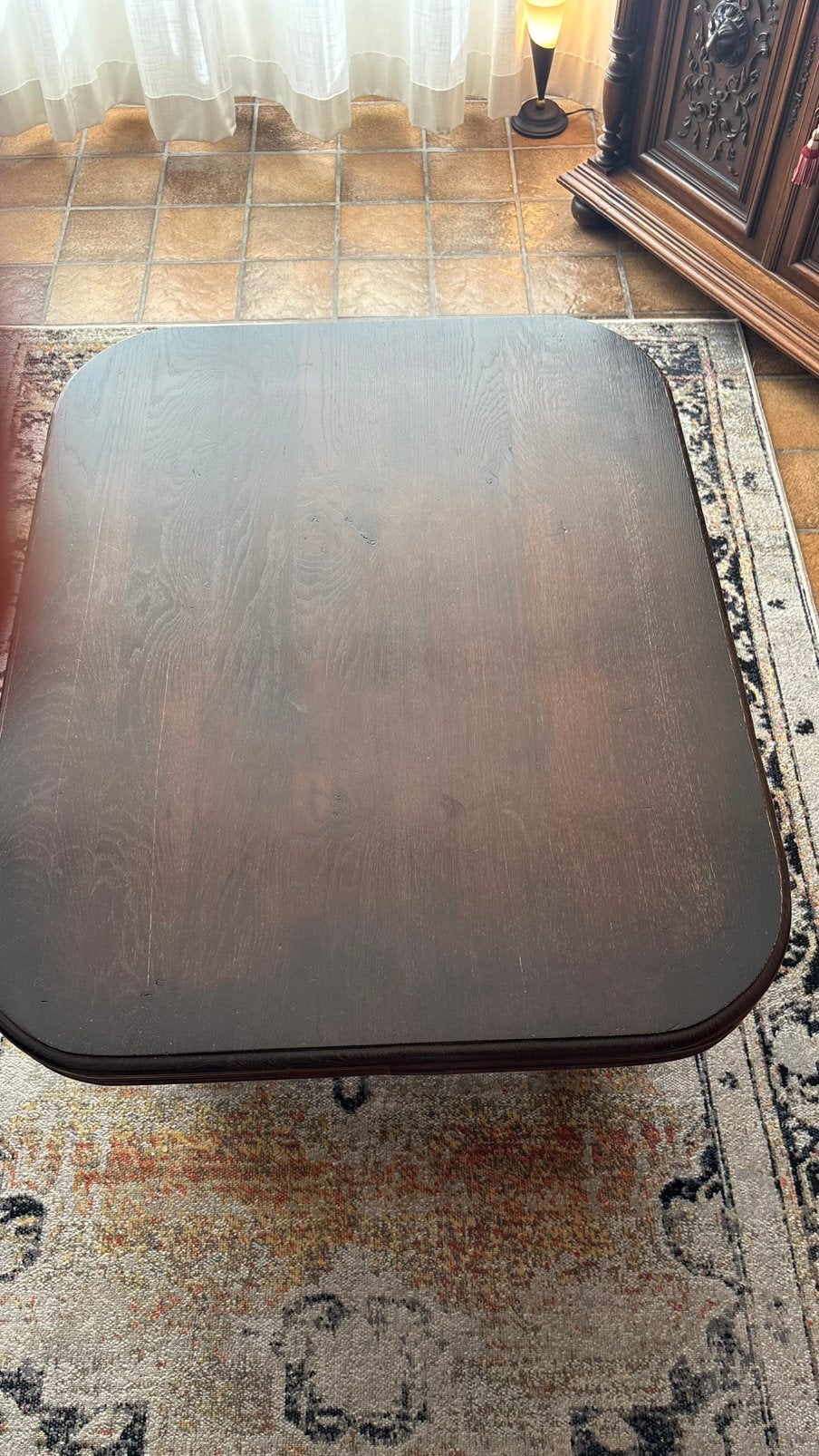 Oude salon tafel, Huis en Inrichting, Tafels | Salontafels, Ophalen, 100 tot 150 cm, 50 tot 100 cm, Zo goed als nieuw
