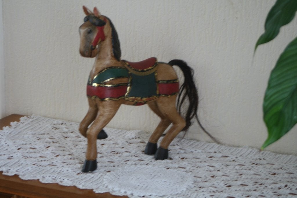 Antiek hele mooie oud beeld van paard, Ophalen of Verzenden, Zoogdier, 20 - 50 cm, Beeld
