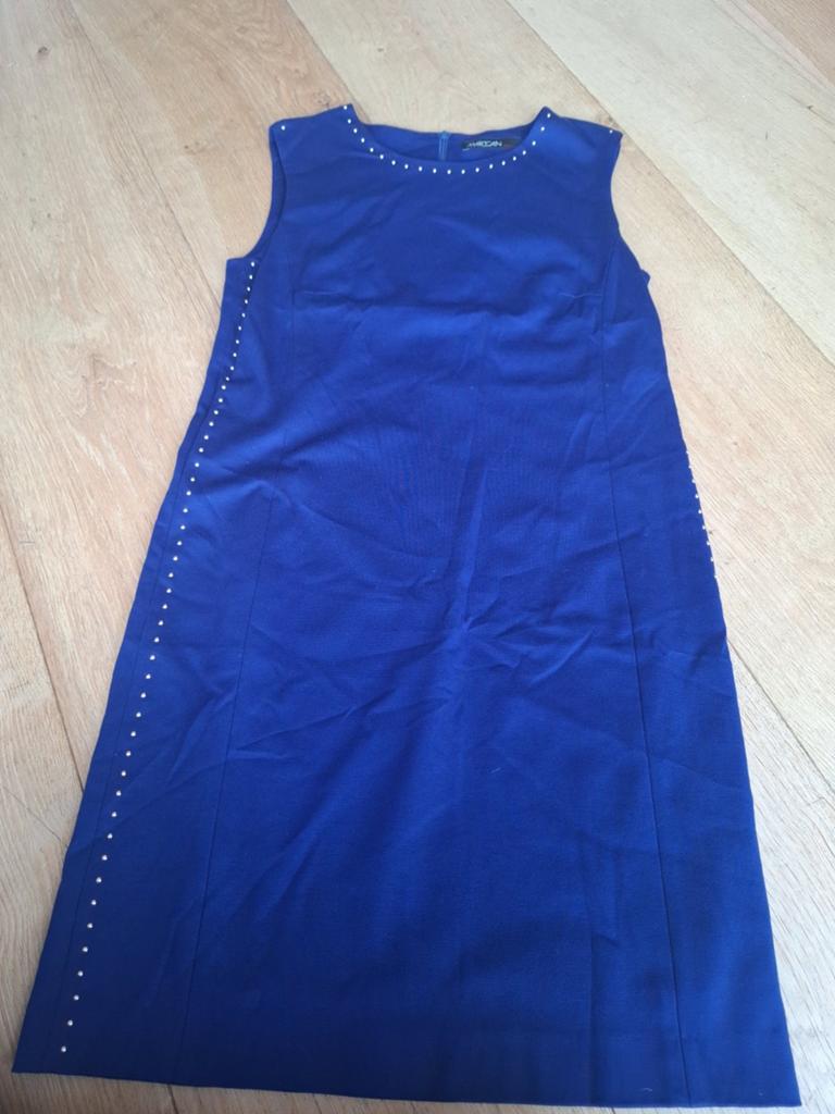Marc Cain mouwloze jurk met studs - Maat 38, Kleding | Dames, Maat 38/40 (M), Marc Cain, Blauw, Ophalen of Verzenden