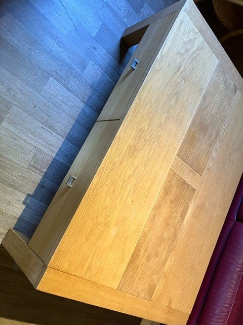 Te koop Eiken salon tafel, Ophalen, 100 tot 150 cm, Eikenhout, 50 tot 100 cm