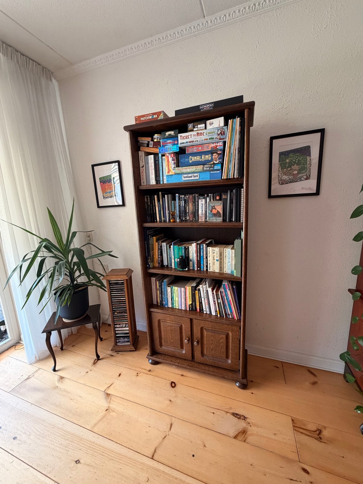 Houten Boekenkast met Verstelbare Planken - 187x78x32cm, Met plank(en), Gebruikt, 150 tot 200 cm, 25 tot 50 cm