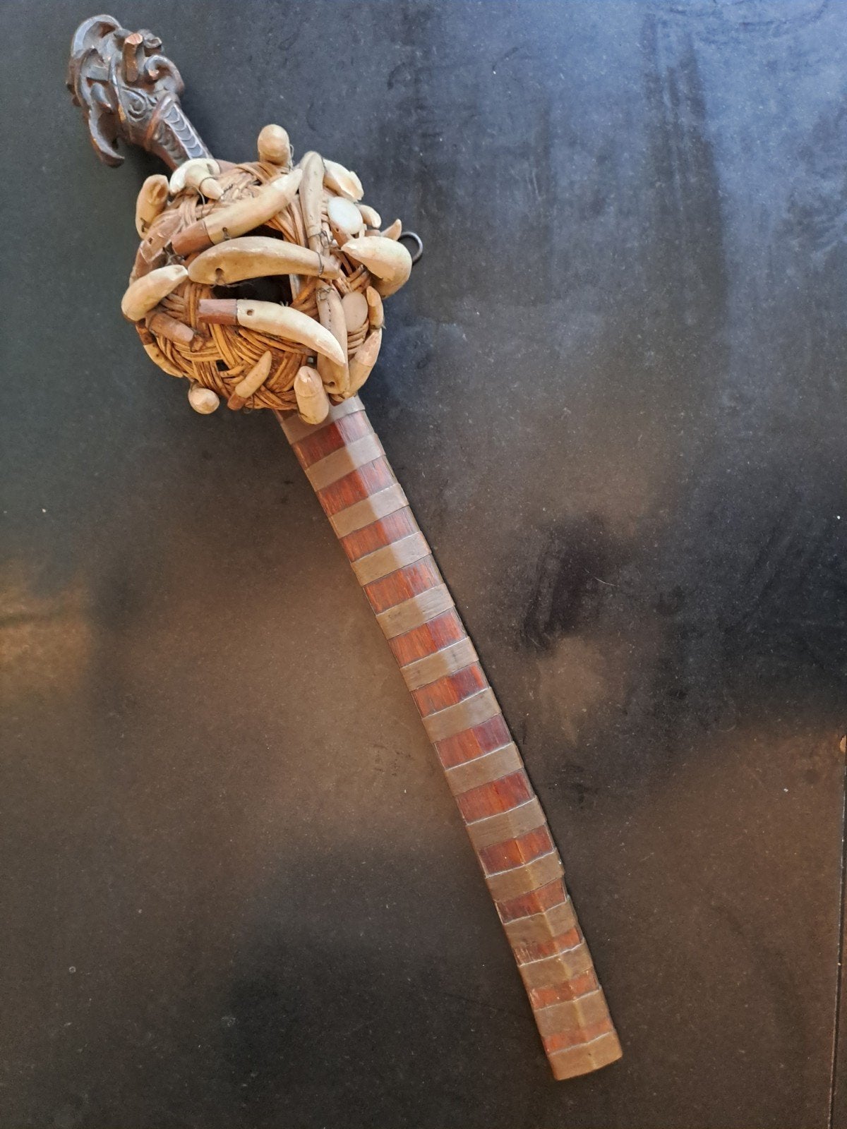 uniek antiek zwaard Balato Tologu Zuid-Nias 70 cm. 19e eeuws, Bruin, Handgemaakt, Indonesië, Ophalen