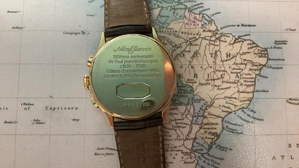 Gouden zwitsers heren uurwerk numa jeannin., Overige merken, Polshorloge, Ophalen of Verzenden, Goud