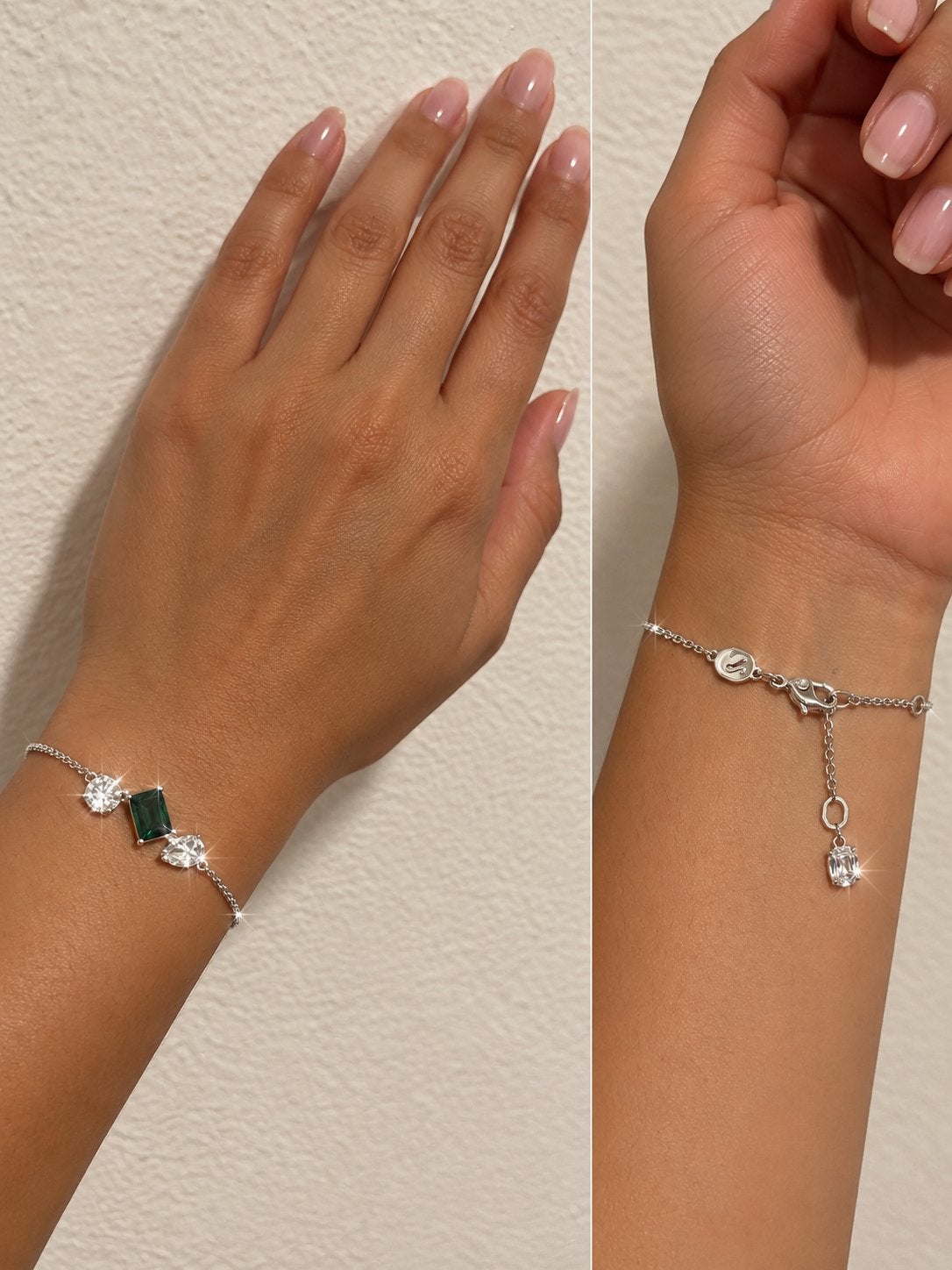 Swarovski Mesmera armband – groen/zilverkleurig, Zo goed als nieuw, Groen, Zilver, Ophalen