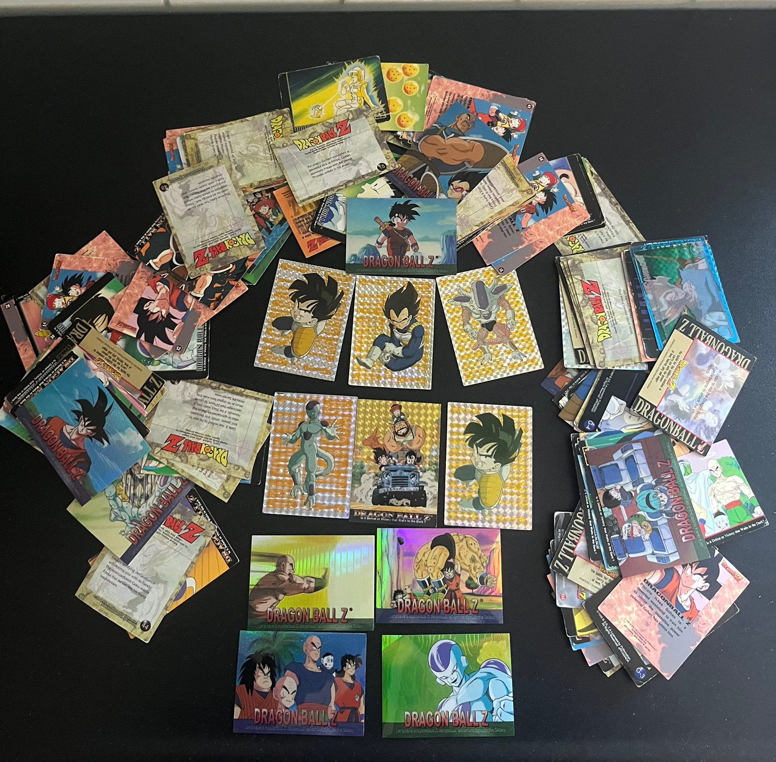 Dragon ball Z kaarten (Ongeveer 150 kaarten), Hobby en Vrije tijd, Ophalen, Zo goed als nieuw, Meerdere kaarten