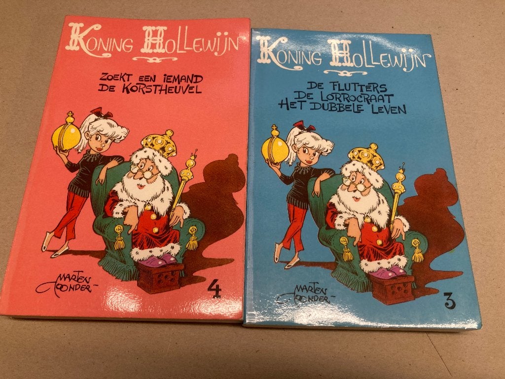T.K. nog 2 boeken van Koning Hollewijn door Marten Toonder, Meerdere stripboeken, Ophalen of Verzenden, Gelezen, Marten Toonder